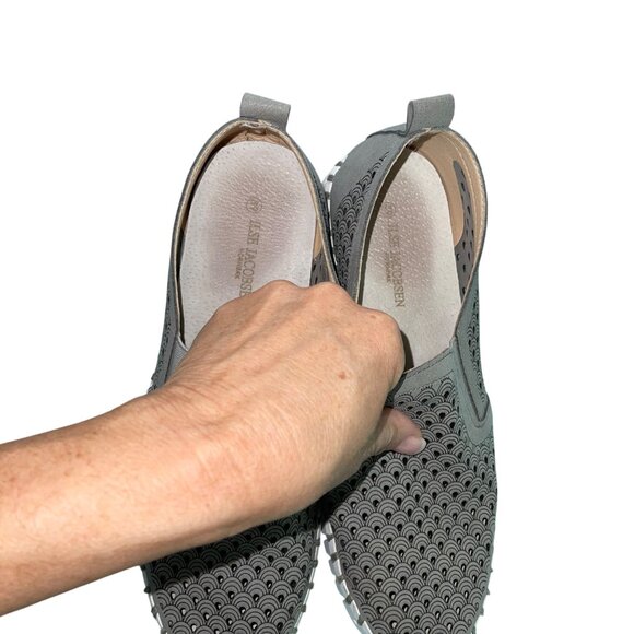 Ilse Jacobsen Womens Flat Size 39 Gray Tulip Slip On Low Top Leather Casual - Picture 8 of 9